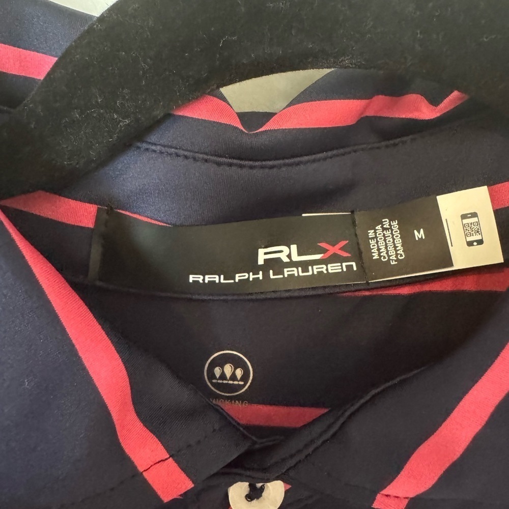 Ralph Lauren Blue and Pink Striped Polo Shirt - Picture 3 of 4